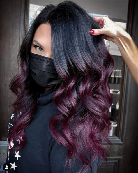 dark blackberry hair color|blackberry hair color for fall.